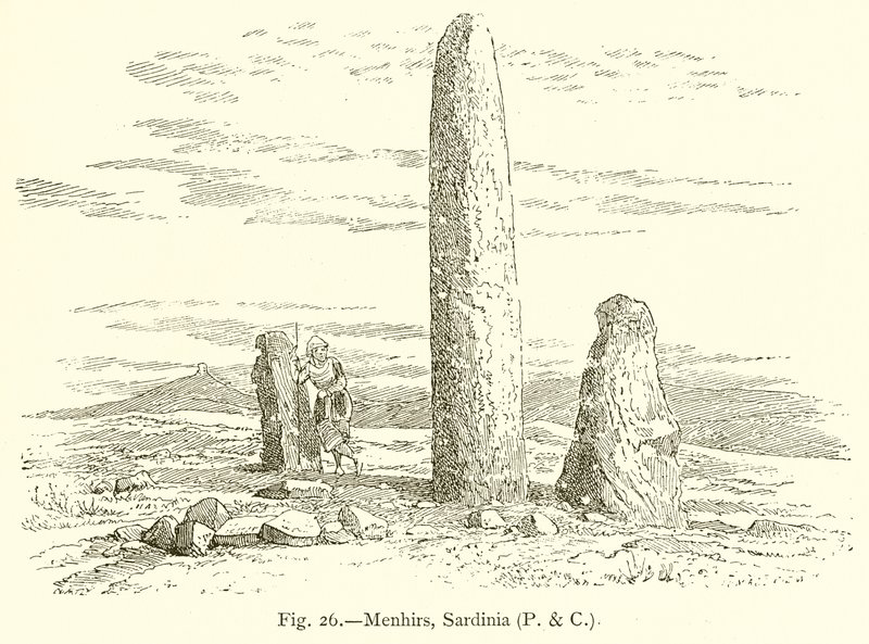 Menhirs, Sardinia by English School