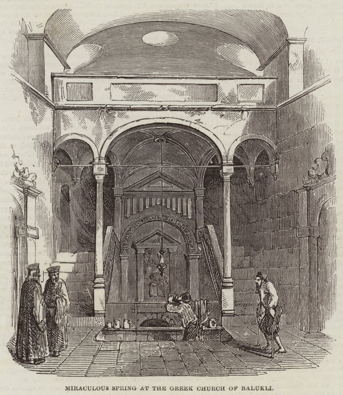 Miraculous Spring at the Greek Church of Balukli by English School