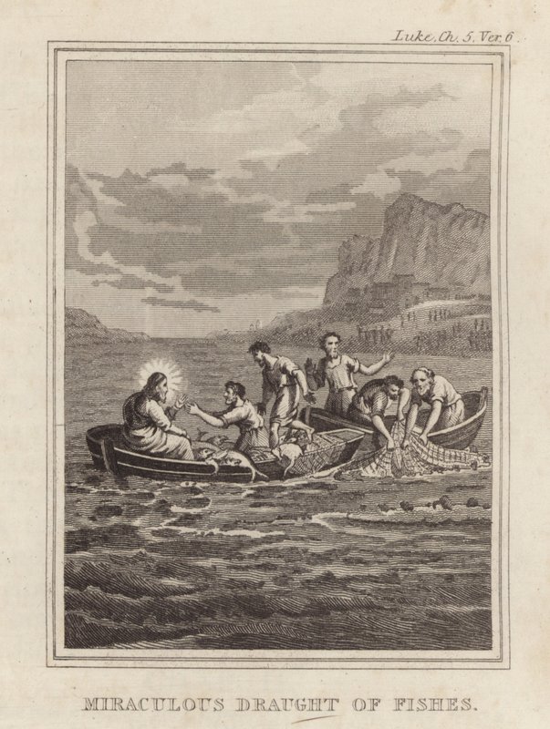 Miraculous Draught of Fishes by English School