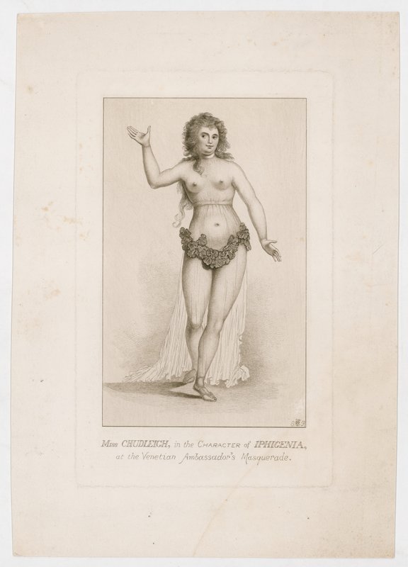 Miss Chudleigh, in the Character of Iphigenia, at the Venetian Ambassador