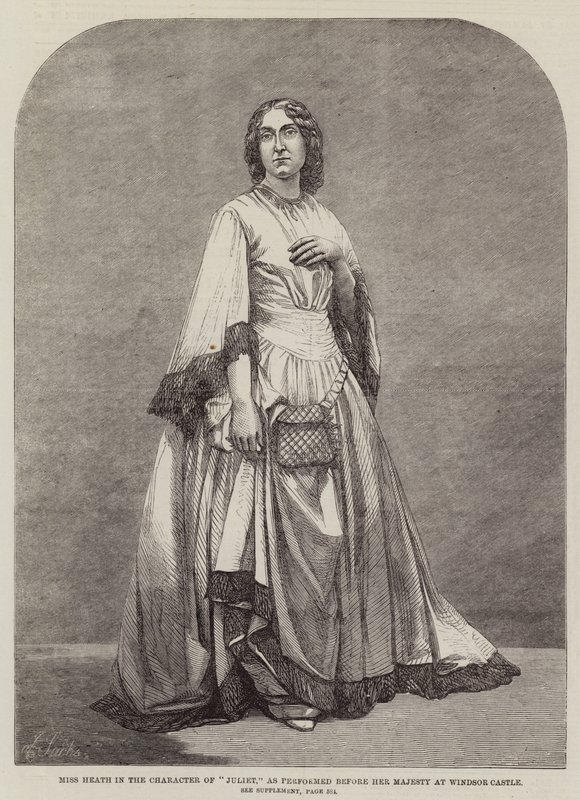Miss Heath in the Character of Juliet, as performed before Her Majesty at Windsor Castle by English School