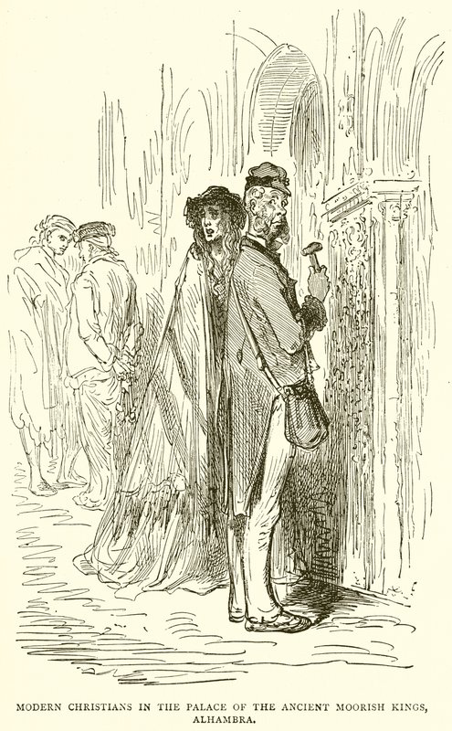 Modern Christians in the Palace of the Ancient Moorish Kings, Alhambra by English School