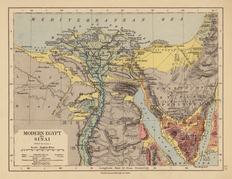 Modern Egypt and Sinai by English School