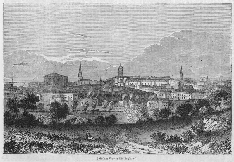 Modern View of Birmingham by English School