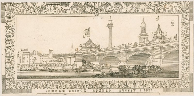 Memento of London Bridge, Opened 1 August 1831 by English School