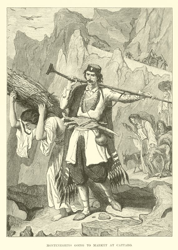 Montenegrins Going to Market at Cattaro by English School