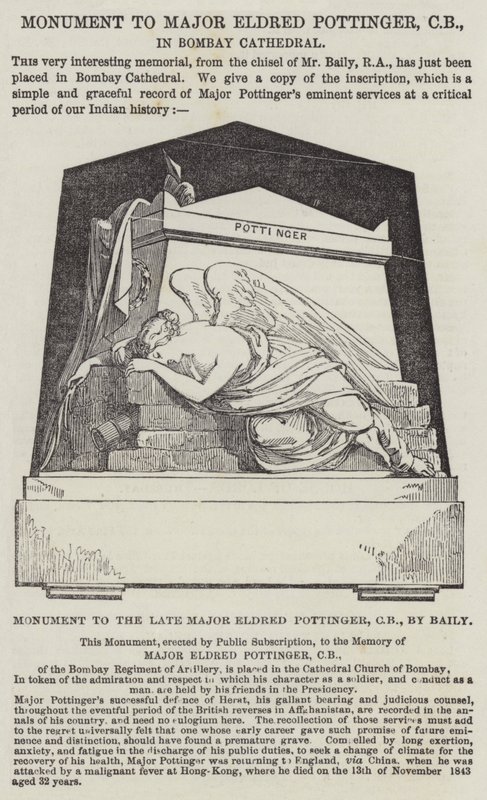 Monument to the late Major Eldred Pottinger, CB, by Baily by English School