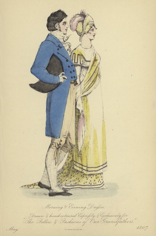 Morning and Evening Dress for Ladies and Gentlemen by English School