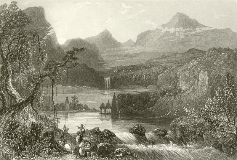 Mountain Temples, Lake of Aboo by English School