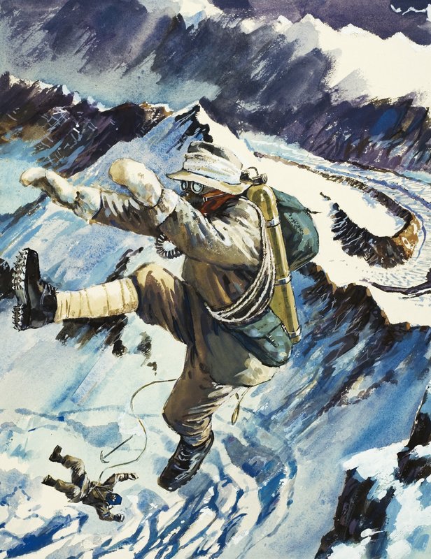 Mountaineers falling to their death by English School