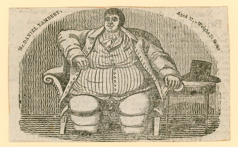 Mr Daniel Lambert, at 37 Years of Age Weighed 51 Stone by English School