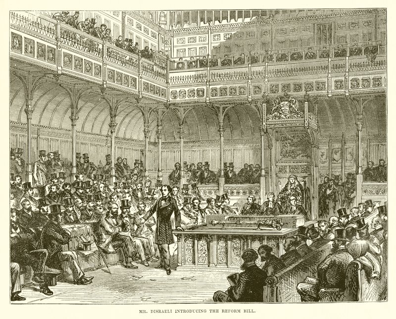 Mr. Disraeli Introducing the Reform Bill by English School