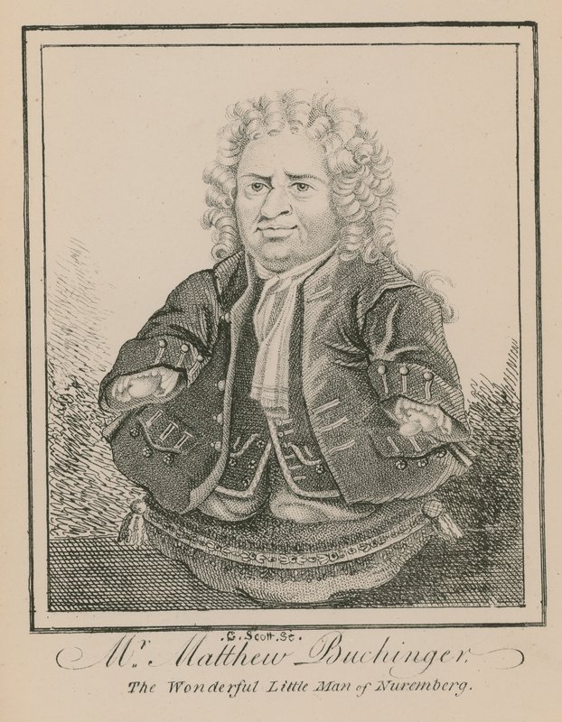 Mr. Matthew Buchinger, the Wonderful Little Man of Nurenberg by English School
