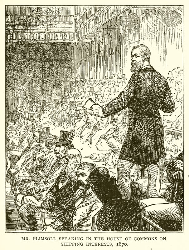 Mr. Plimsoll speaking in the House of Commons on Shipping Interests, 1870 by English School