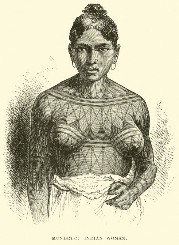 Mundrucu Indian woman by English School