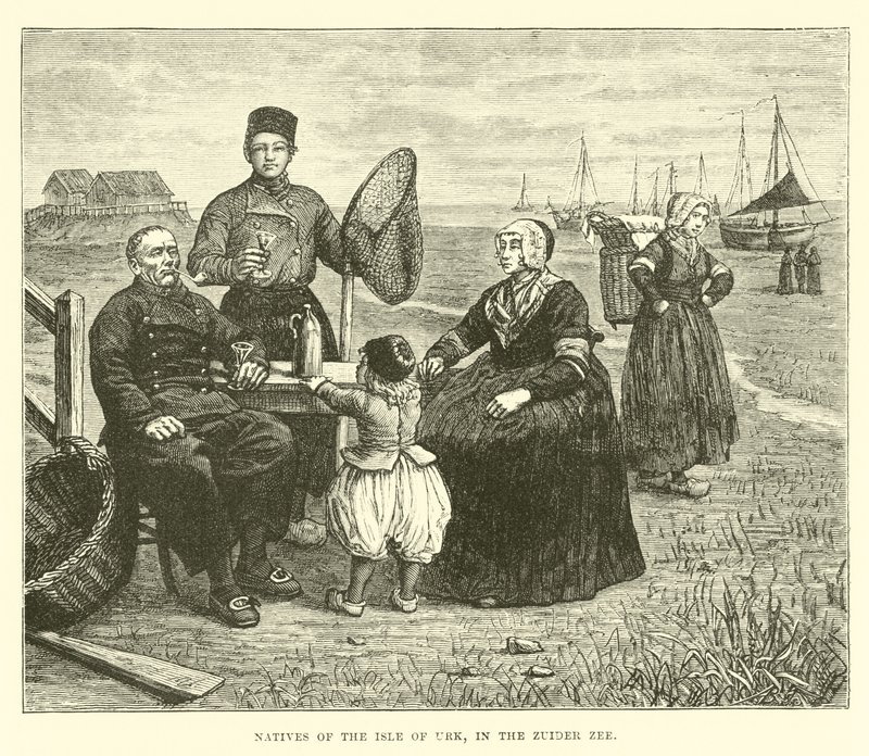 Natives of the Isle of Urk, in the Zuider Zee by English School