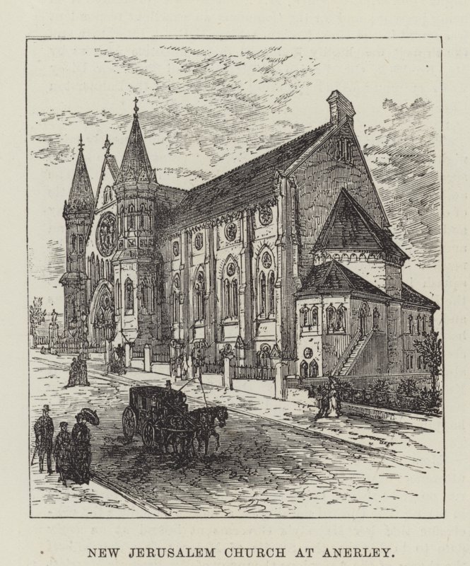 New Jerusalem Church at Anerley (engraving) by English School