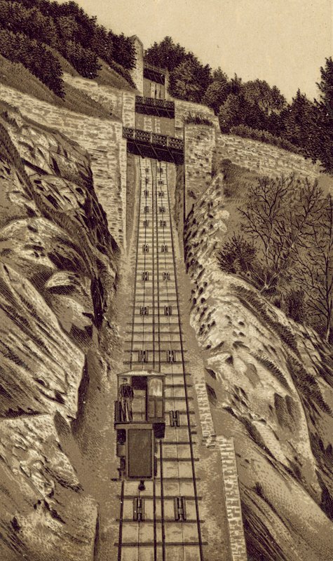North Devon: Cliff Railway, Lynmouth to Lynton by English School