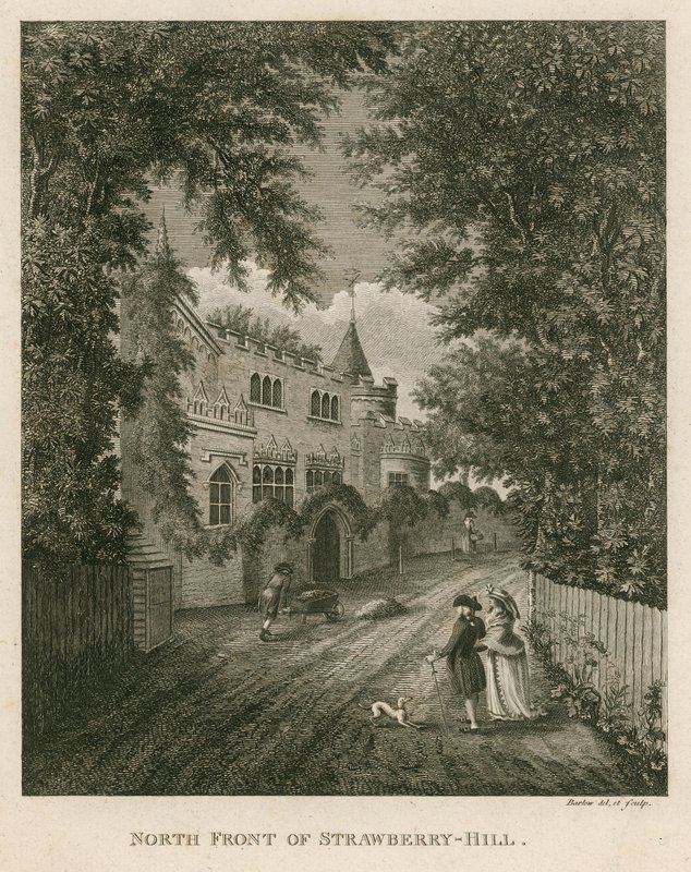 North front of Strawberry Hill, Twickenham, London by English School