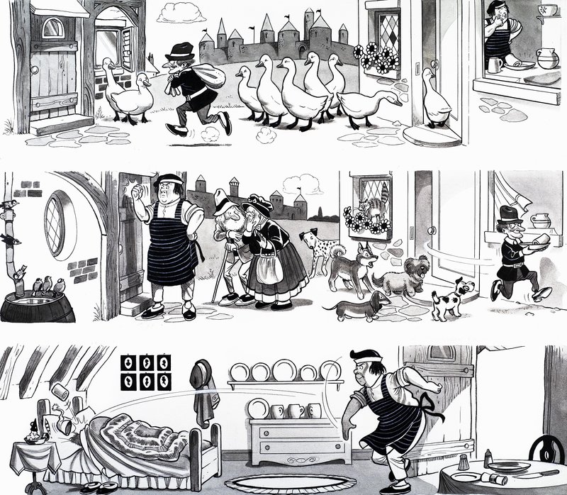 Nursery rhyme illustration by English School