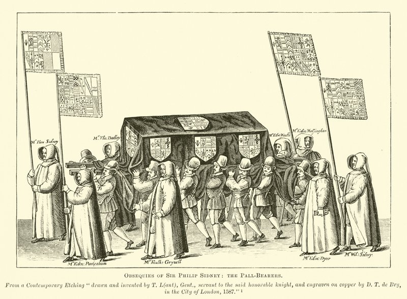 Obsequies of Sir Philip Sidney, the Pall-Bearers by English School