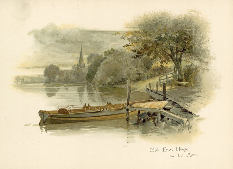 Old Boat House on the Avon by English School