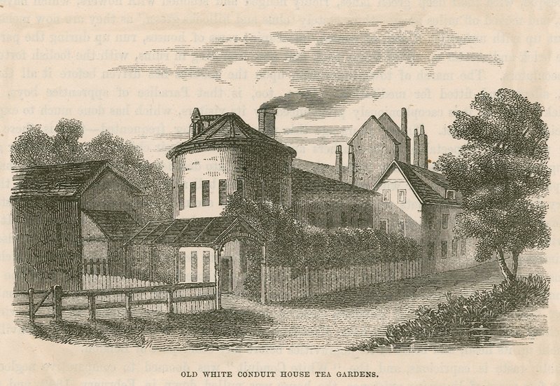 Old White Conduit House tea gardens, Pentonville, London by English School