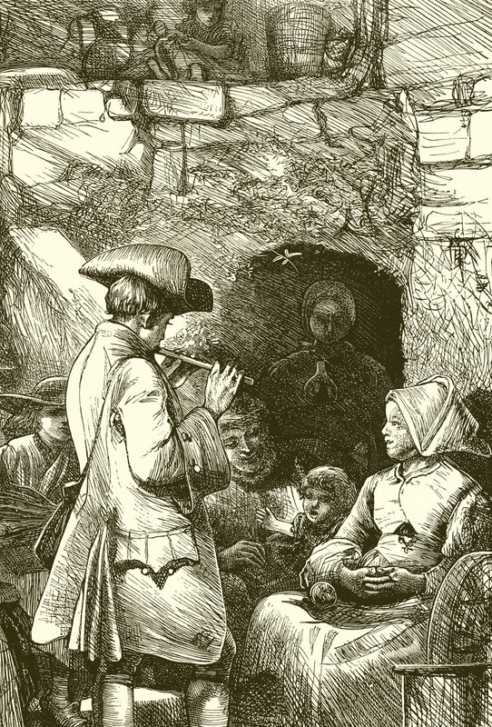 Oliver Goldsmith Playing for his Night