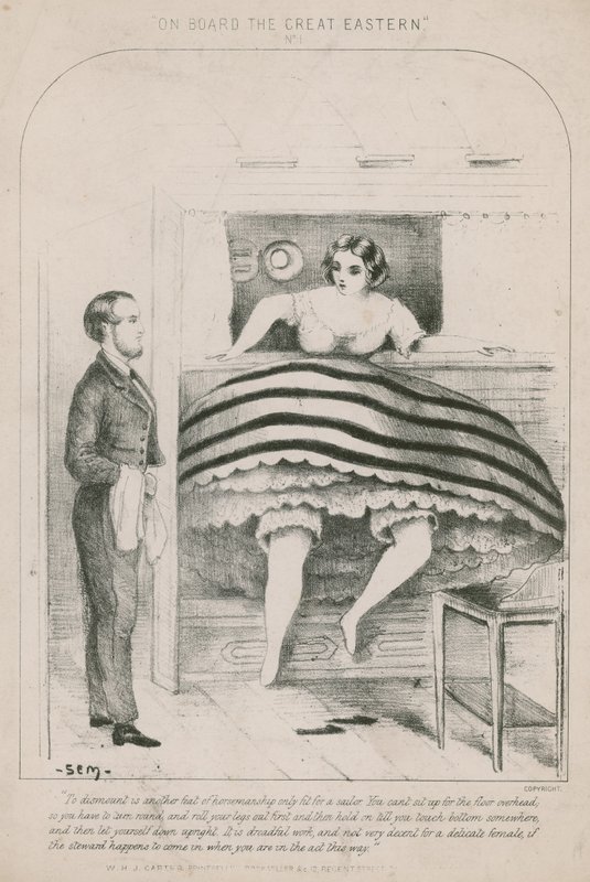 On Board the Great Eastern; Dismounting from a Bunk Bed by English School