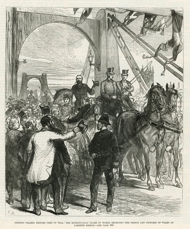Opening Thames Bridges Free of Toll by English School