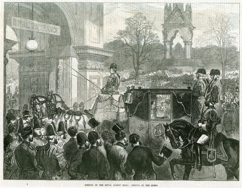 Opening of the Royal Albert Hall by Queen Victoria by English School