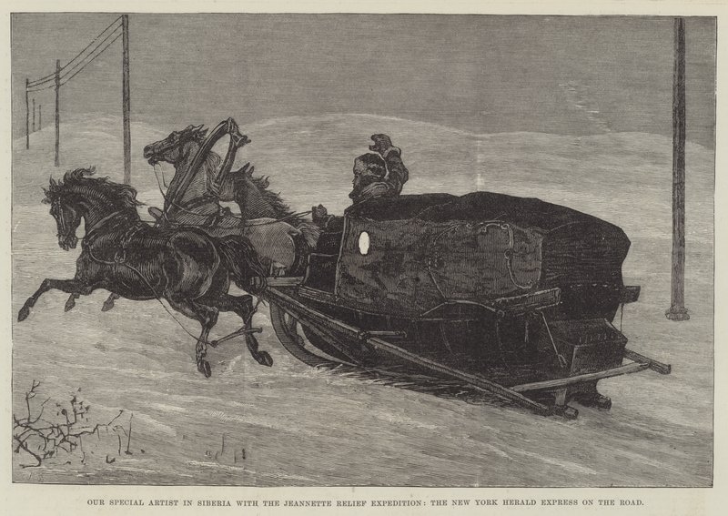 Our Special Artist in Siberia with the Jeannette Relief Expedition, the New York Herald Express on the Road by English School