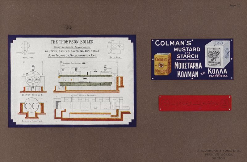 Page from Jordans Enamelled Signs by English School