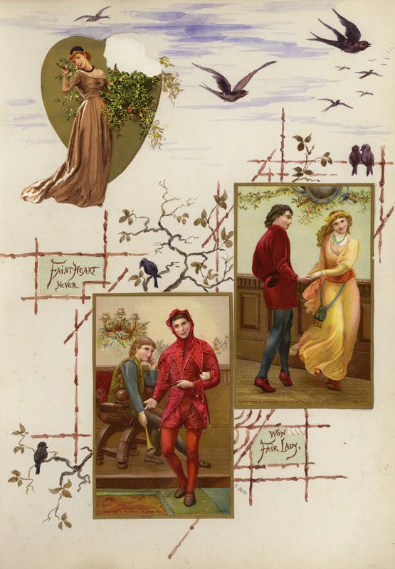 Page from late Victorian scrapbook by English School