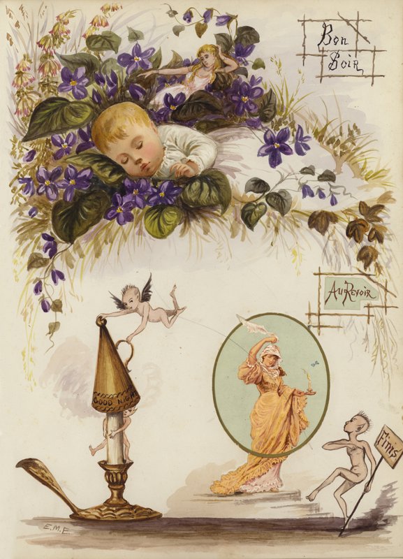Page from late Victorian scrapbook by English School