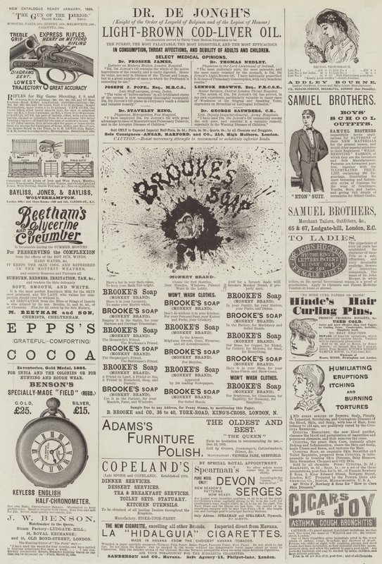 Page of Advertisements by English School
