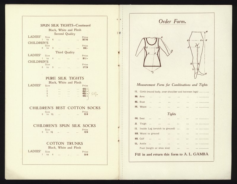Pages from Catalogue of Gamba