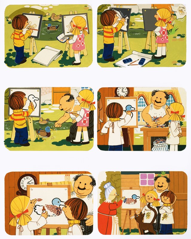 Painting a Duck by English School