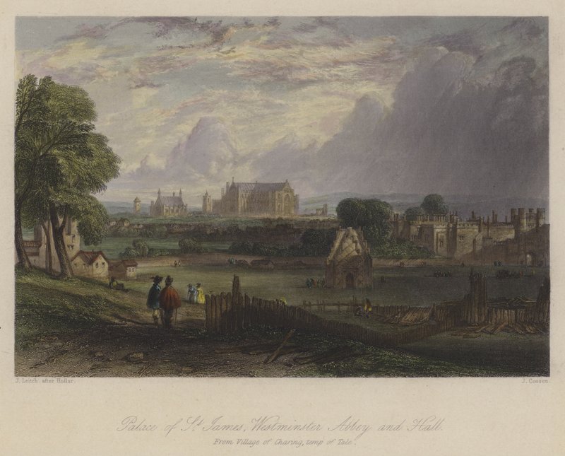 Palace of St James, Westminster Abbey and Hall, London by English School