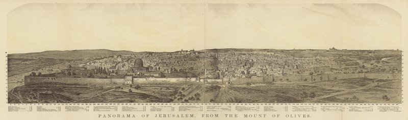 Panorama of Jerusalem from the Mount of Olives by English School