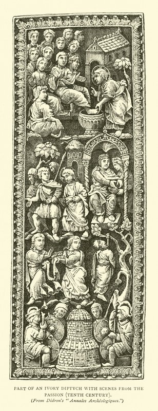 Part of an Ivory Diptych with Scenes from the Passion, Tenth Century by English School