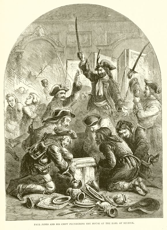 Paul Jones and His Crew Plundering the House of the Earl of Selkirk by English School