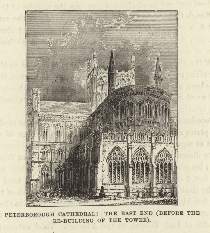 Peterborough Cathedral, the East End (before the Re-building of the Tower) by English School