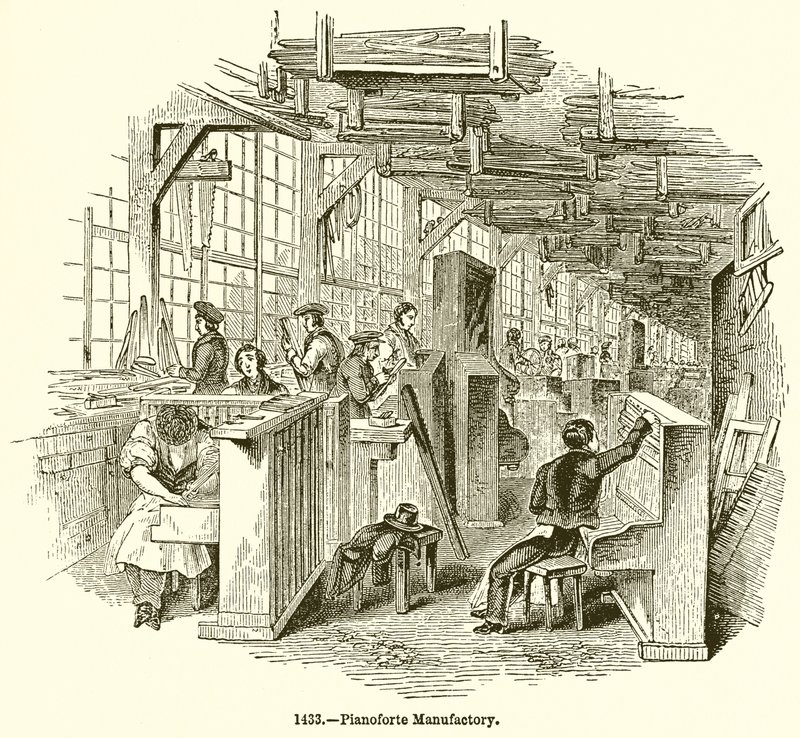 Pianoforte Manufactory by English School