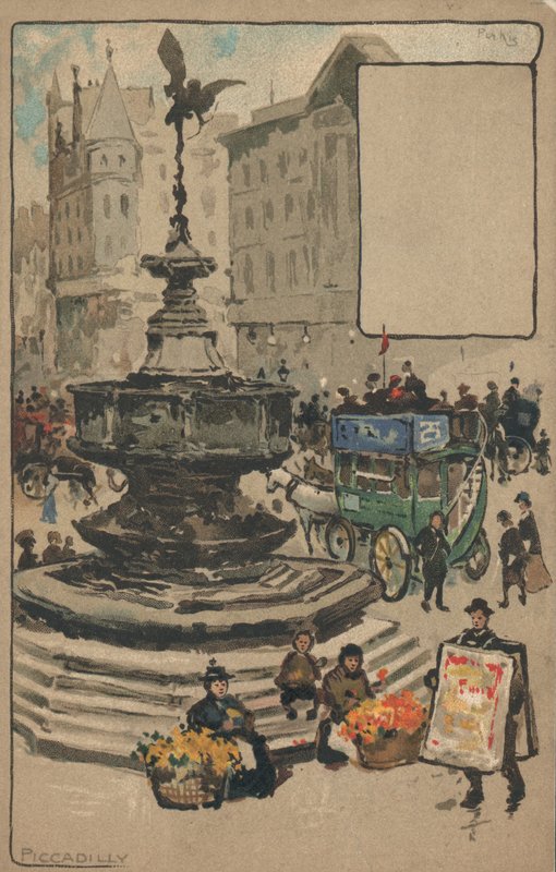 Piccadilly Circus, London by English School