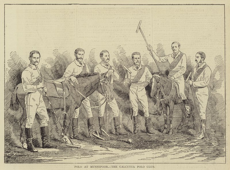 Polo at Munnipoor, the Calcutta Polo Club by English School
