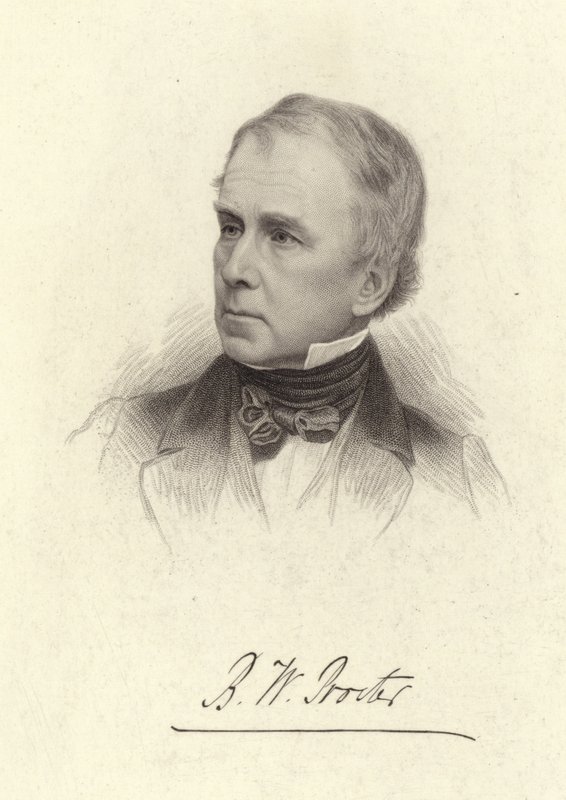 Portrait of Bryan Waller Procter by English School