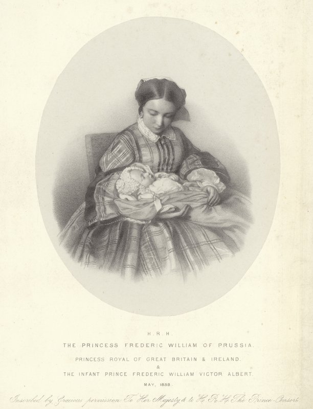 Portrait of Victoria, Princess Royal, with her son, Frederick William Victor Albert by English School