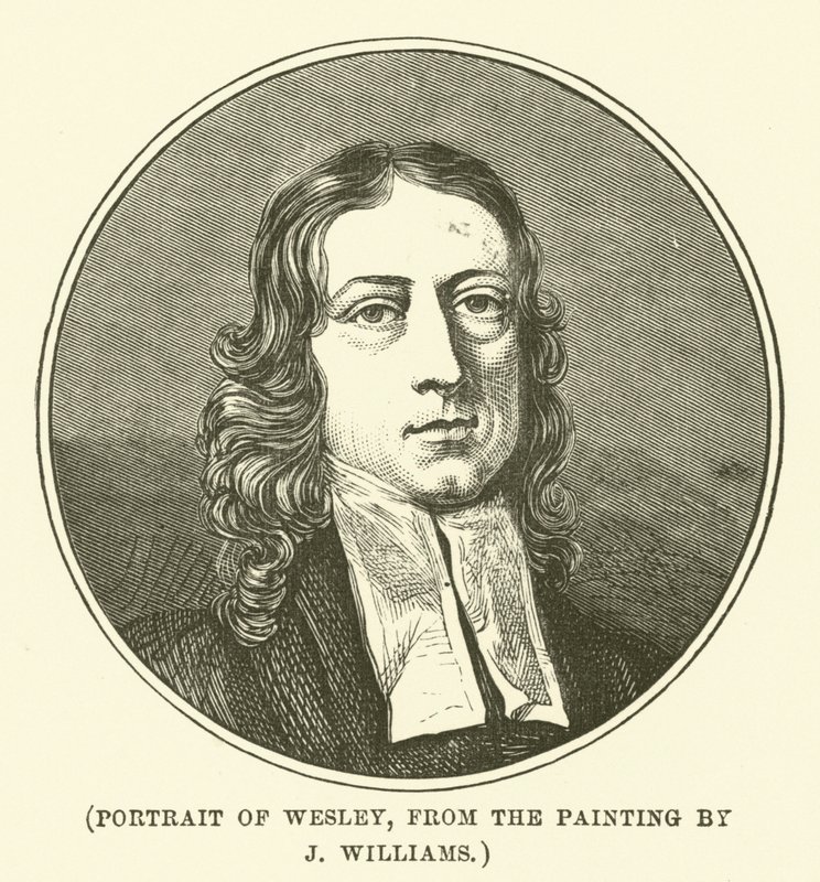 Portrait of Wesley (engraving) by English School
