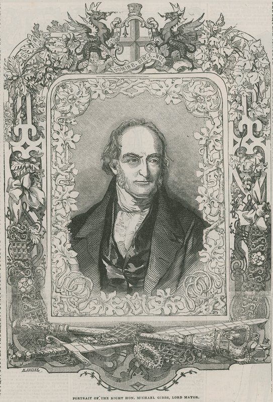Portrait of the Right Hon Michael Gibbs, Lord Mayor by English School